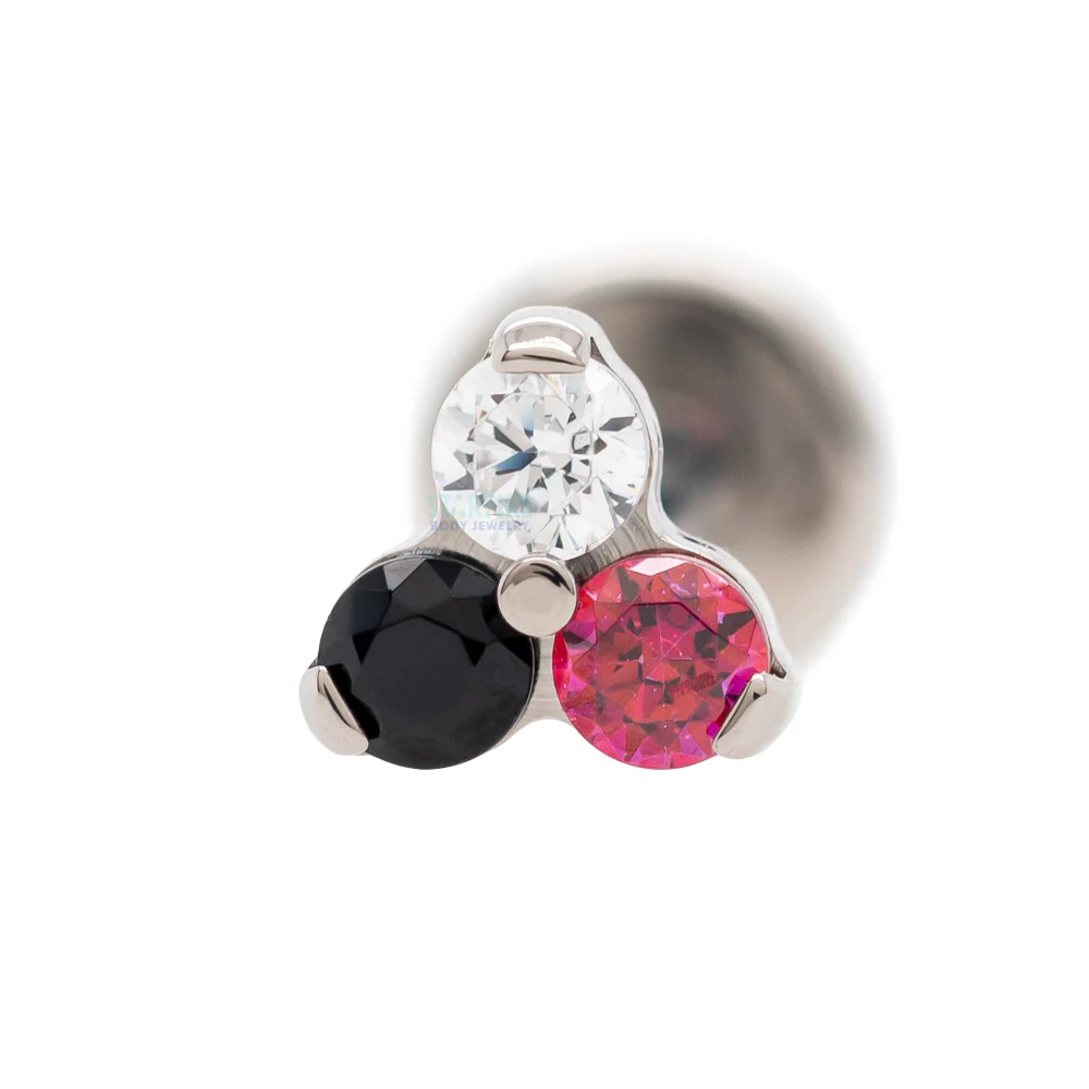 2mm Faceted Gems in Trinity (Menage a Trois) on Flatback - custom color combos - Image 5