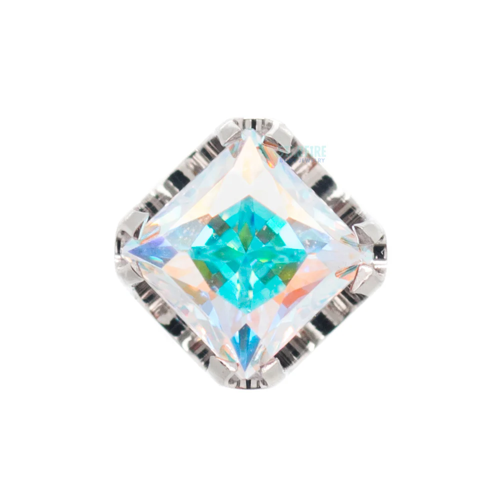 4mm Princess-Cut Gem on Flatback - Image 3