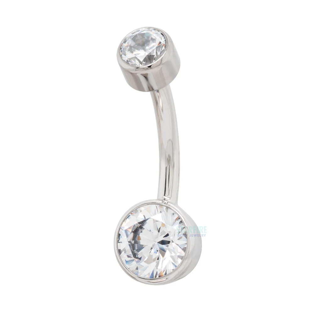 Bezel-set Brilliant-Cut Navel Curve - Image 4