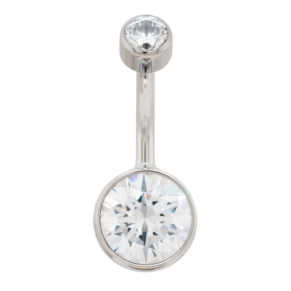 Bezel-set Brilliant-Cut Navel Curve - Image 8