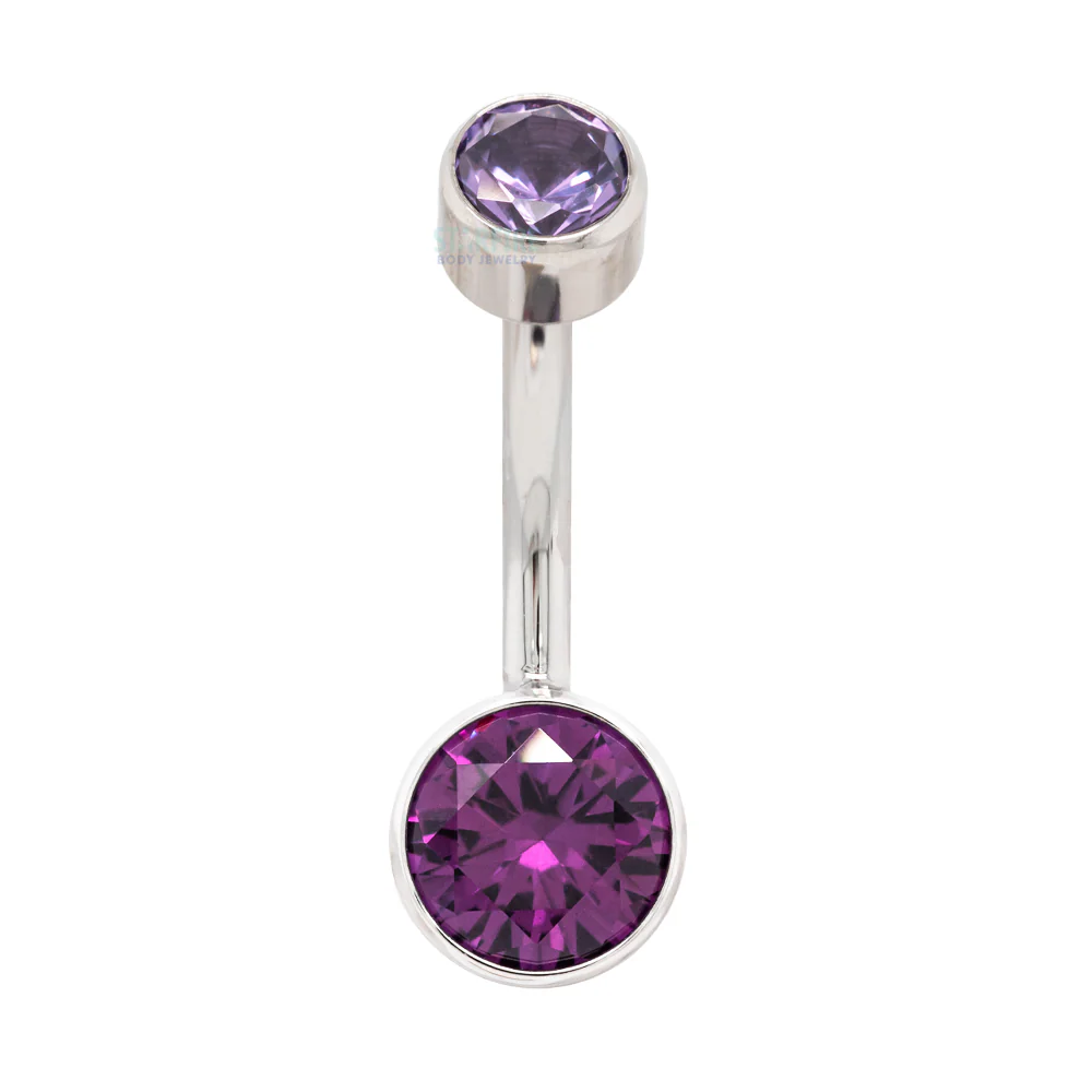 Bezel-set Brilliant-Cut Navel Curve - Image 9