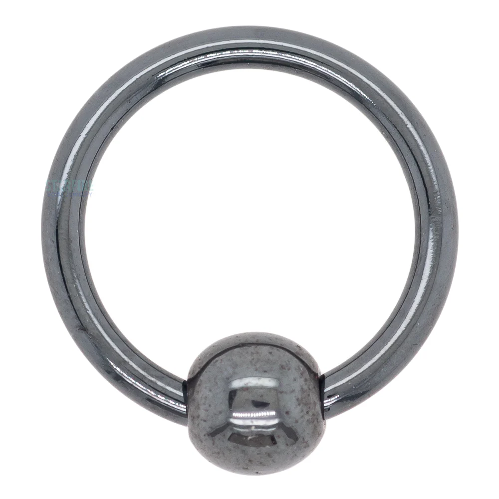 Black Niobium Captive Bead Ring (CBR) - Image 4