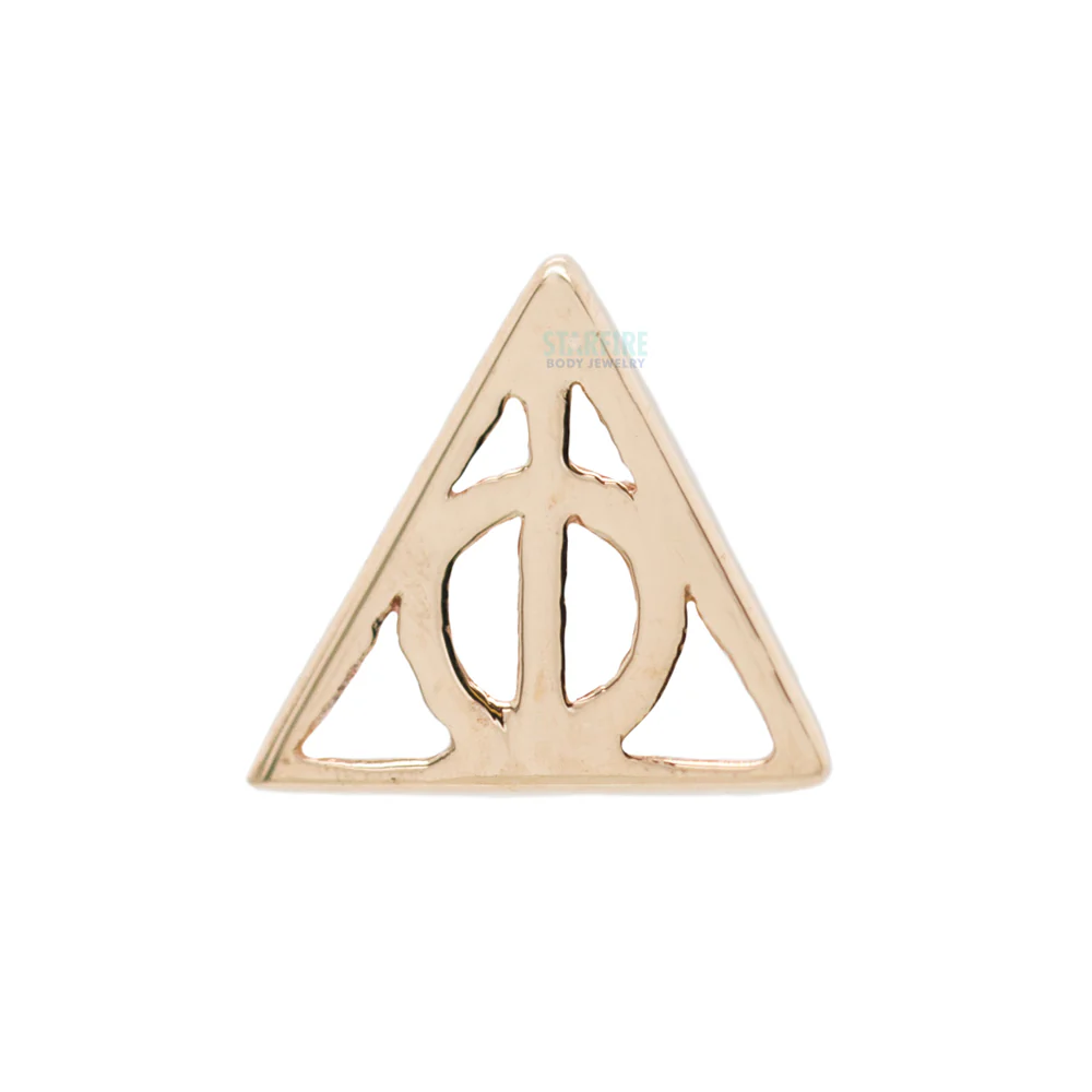 "Deathly Hallows" Threaded End in Gold - Image 4
