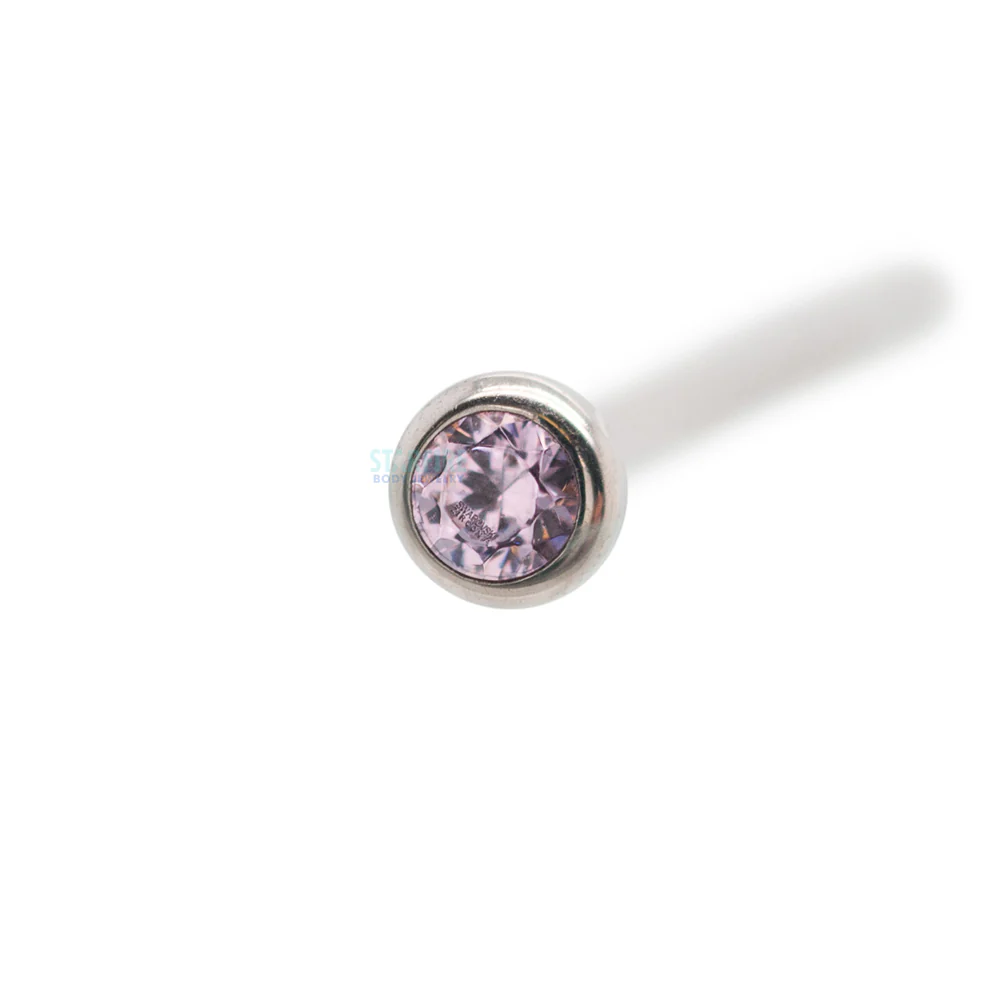 Demi Bezel-set Faceted Gem Nostril Screw - Image 13