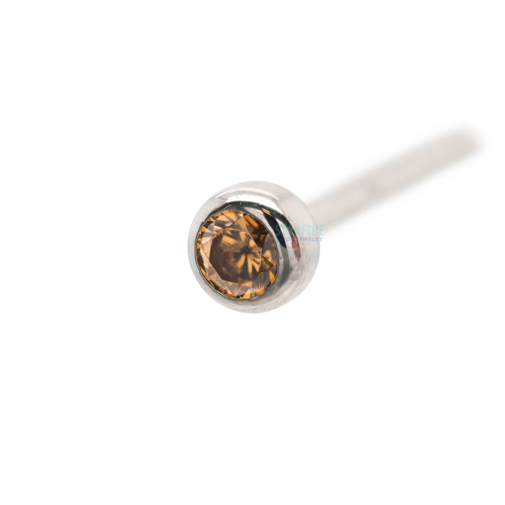 Demi Bezel-set Faceted Gem Nostril Screw - Image 16