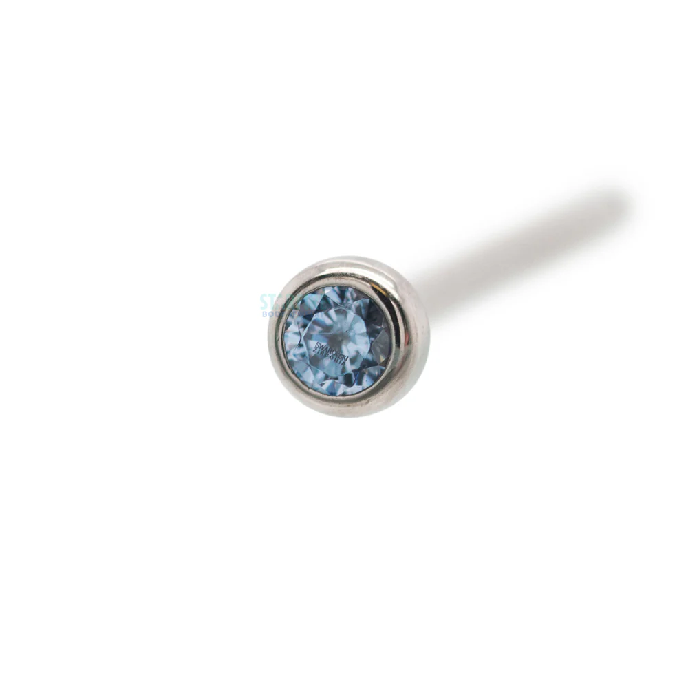 Demi Bezel-set Faceted Gem Nostril Screw - Image 20