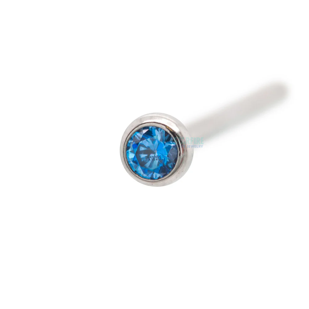 Demi Bezel-set Faceted Gem Nostril Screw - Image 22