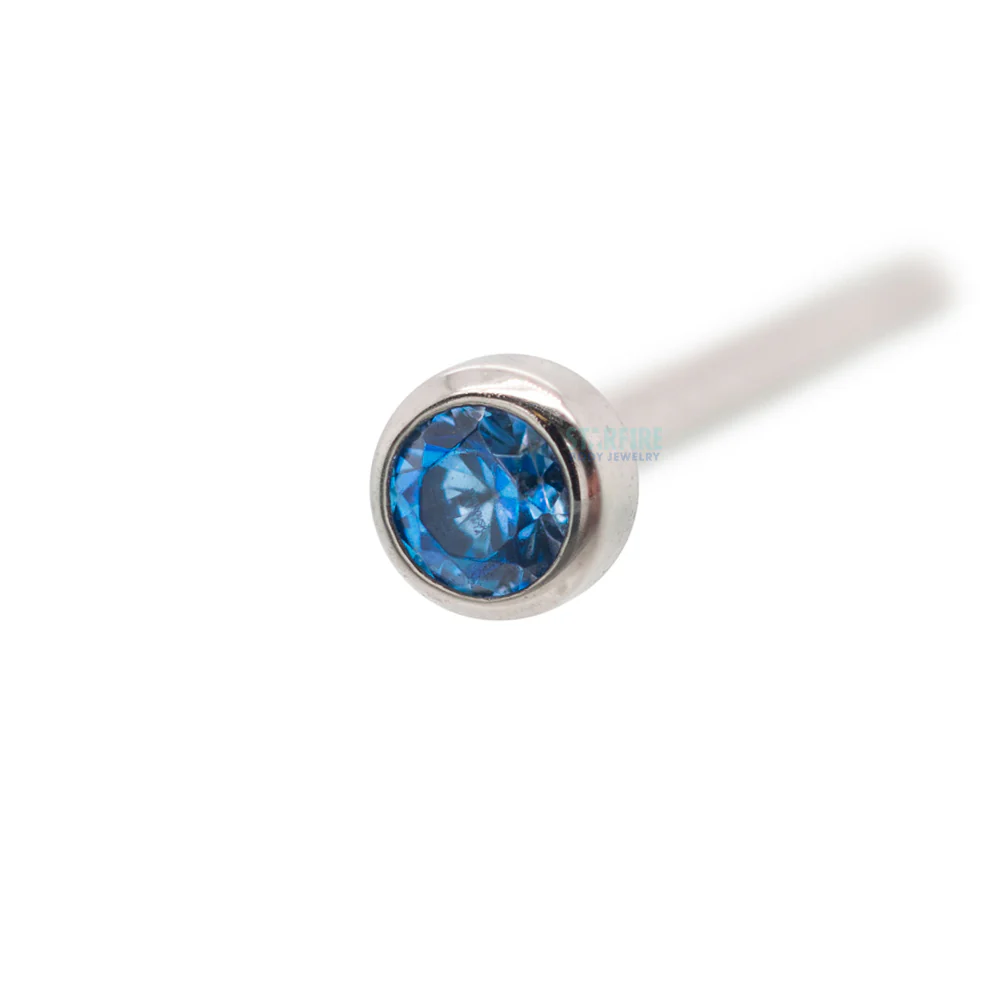 Demi Bezel-set Faceted Gem Nostril Screw - Image 23