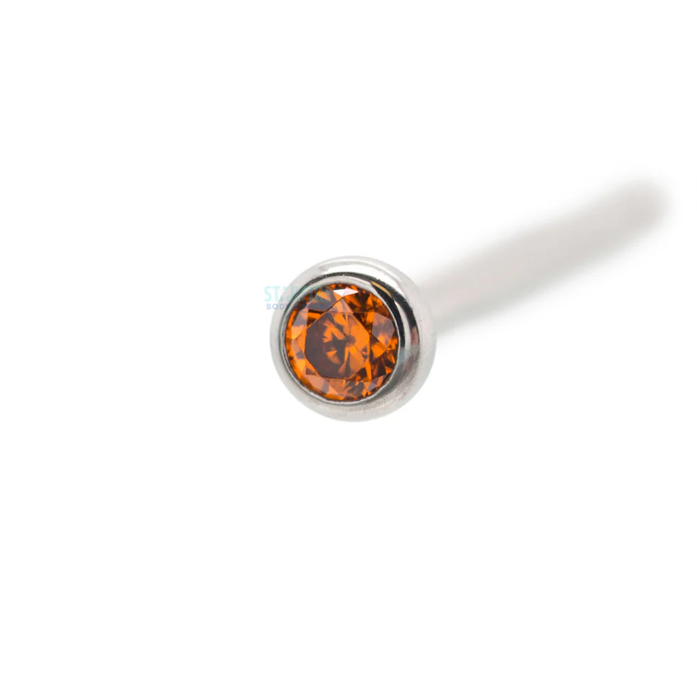 Demi Bezel-set Faceted Gem Nostril Screw - Image 24