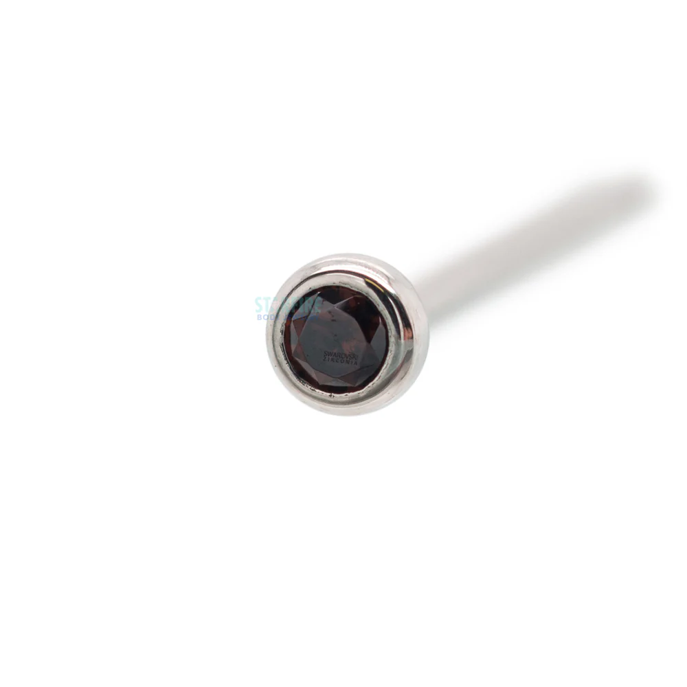 Demi Bezel-set Faceted Gem Nostril Screw - Image 26