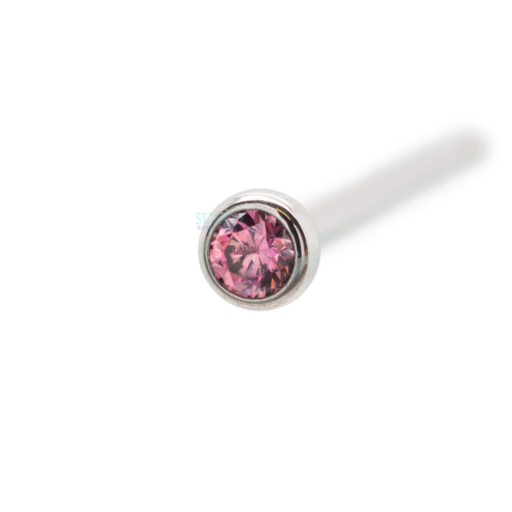 Demi Bezel-set Faceted Gem Nostril Screw - Image 28
