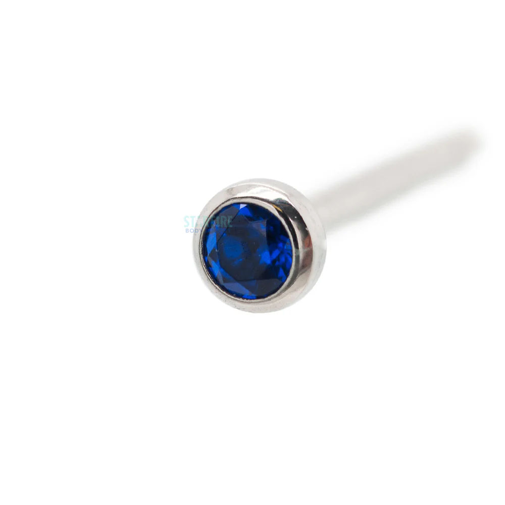 Demi Bezel-set Faceted Gem Nostril Screw - Image 36