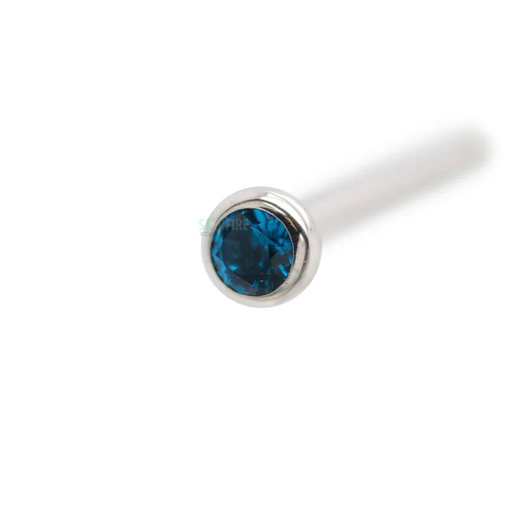 Demi Bezel-set Faceted Gem Nostril Screw - Image 37