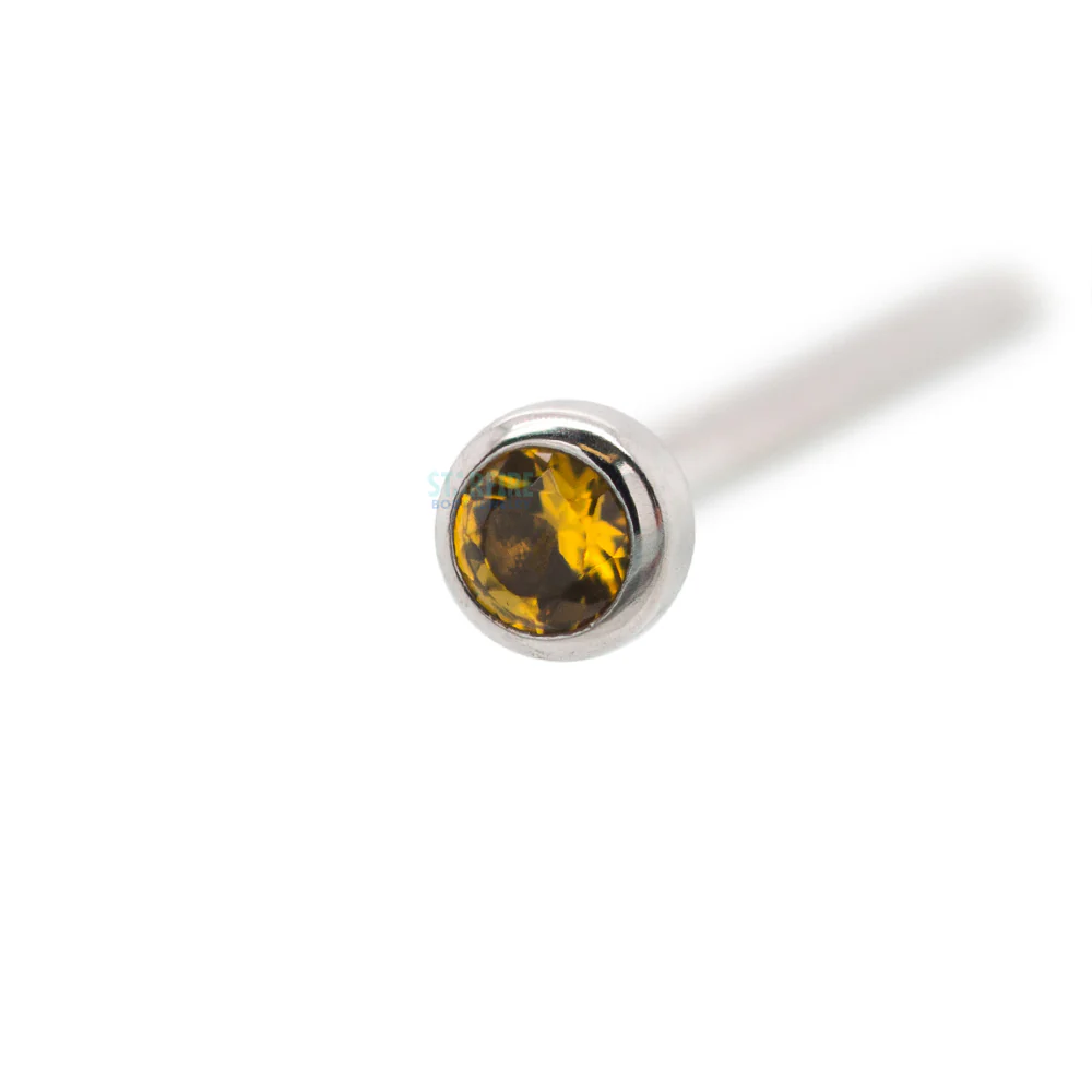 Demi Bezel-set Faceted Gem Nostril Screw - Image 39