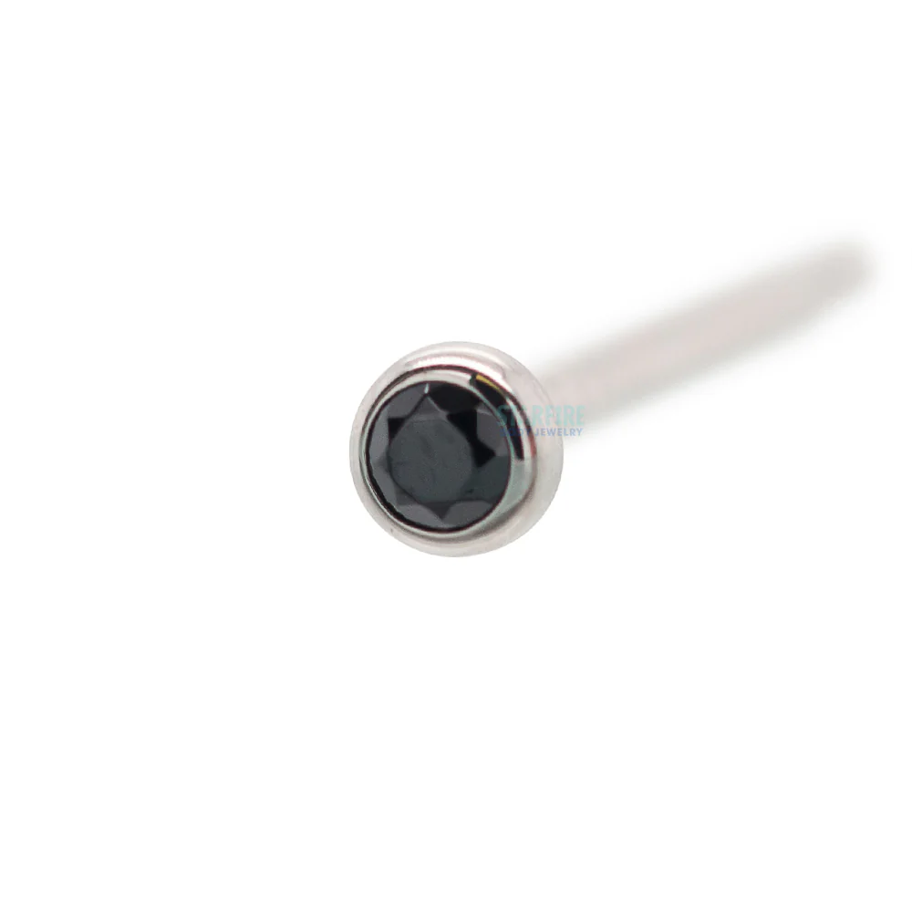 Demi Bezel-set Faceted Gem Nostril Screw - Image 41