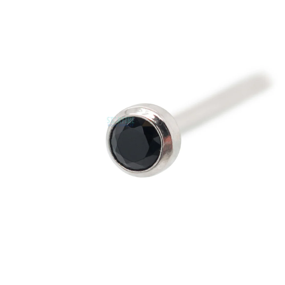 Demi Bezel-set Faceted Gem Nostril Screw - Image 42