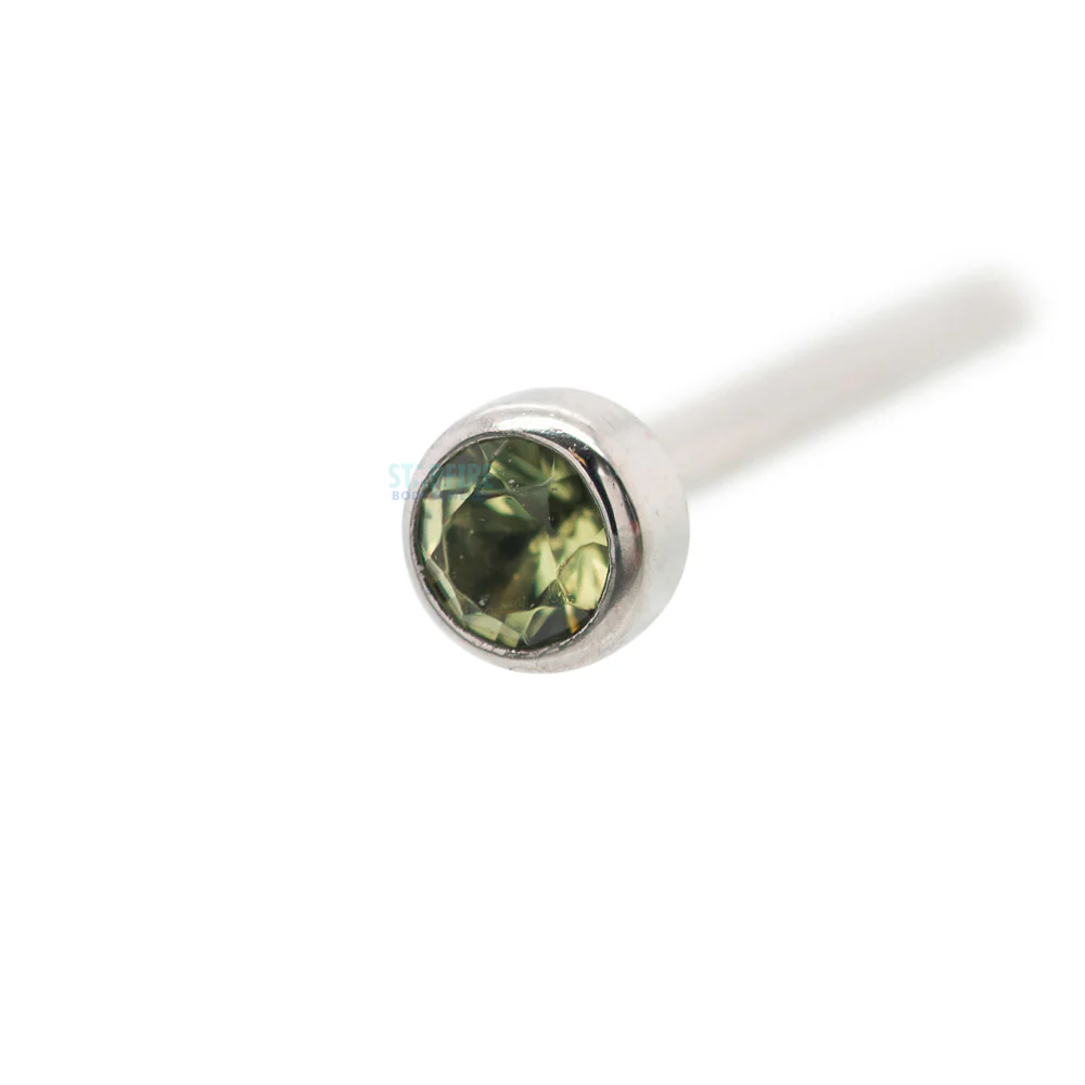 Demi Bezel-set Faceted Gem Nostril Screw - Image 44