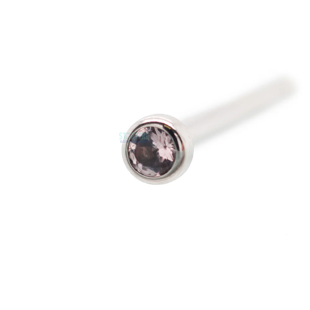 Demi Bezel-set Faceted Gem Nostril Screw - Image 45