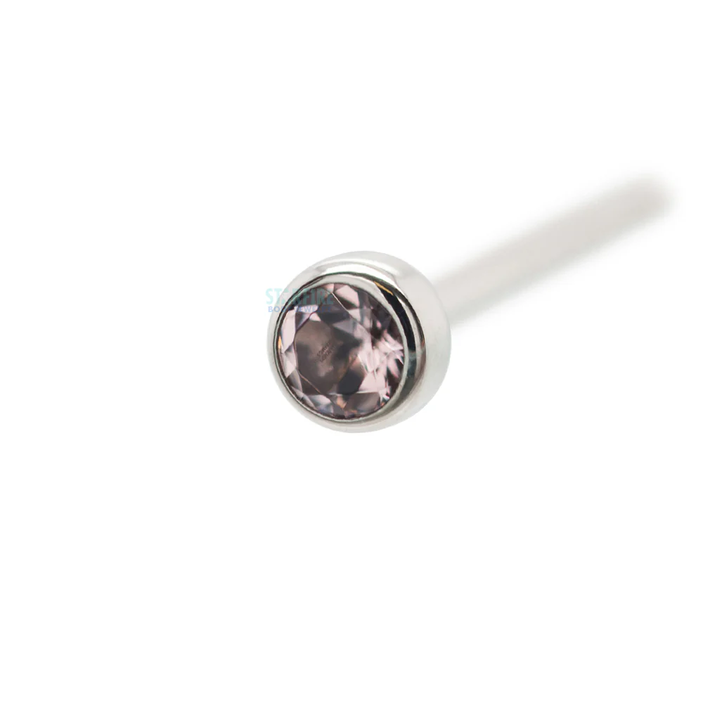 Demi Bezel-set Faceted Gem Nostril Screw - Image 46