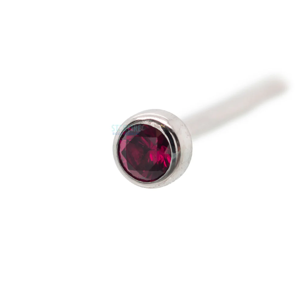 Demi Bezel-set Faceted Gem Nostril Screw - Image 48
