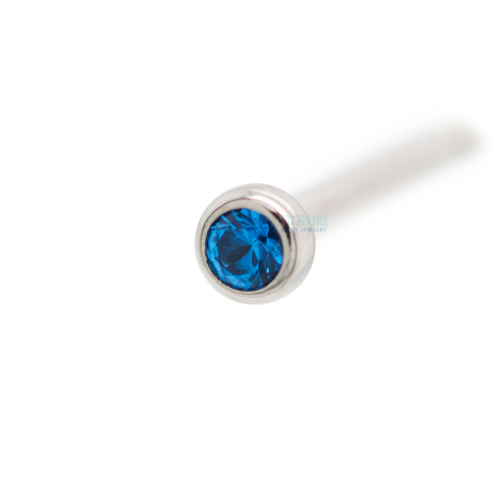 Demi Bezel-set Faceted Gem Nostril Screw - Image 49