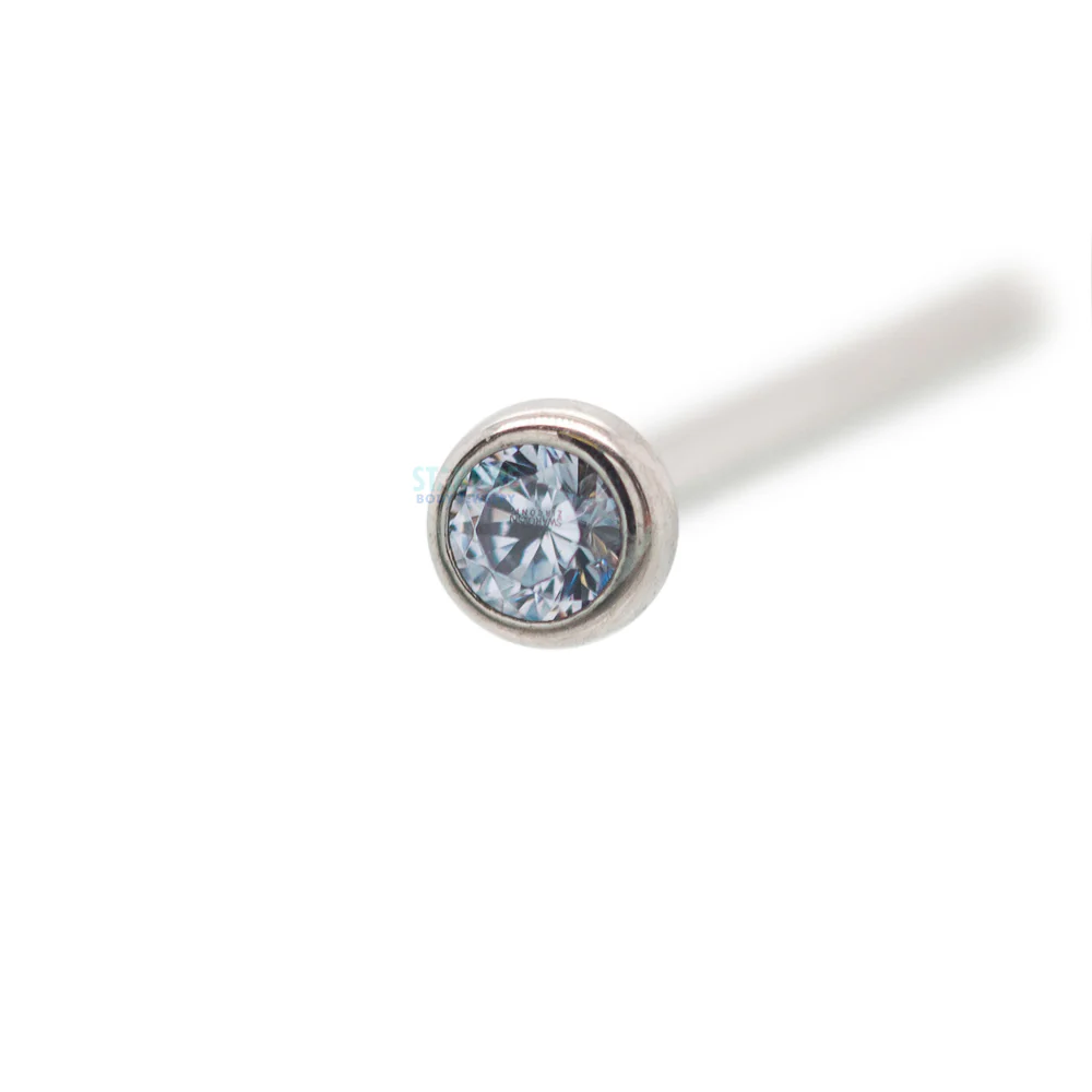 Demi Bezel-set Faceted Gem Nostril Screw - Image 50