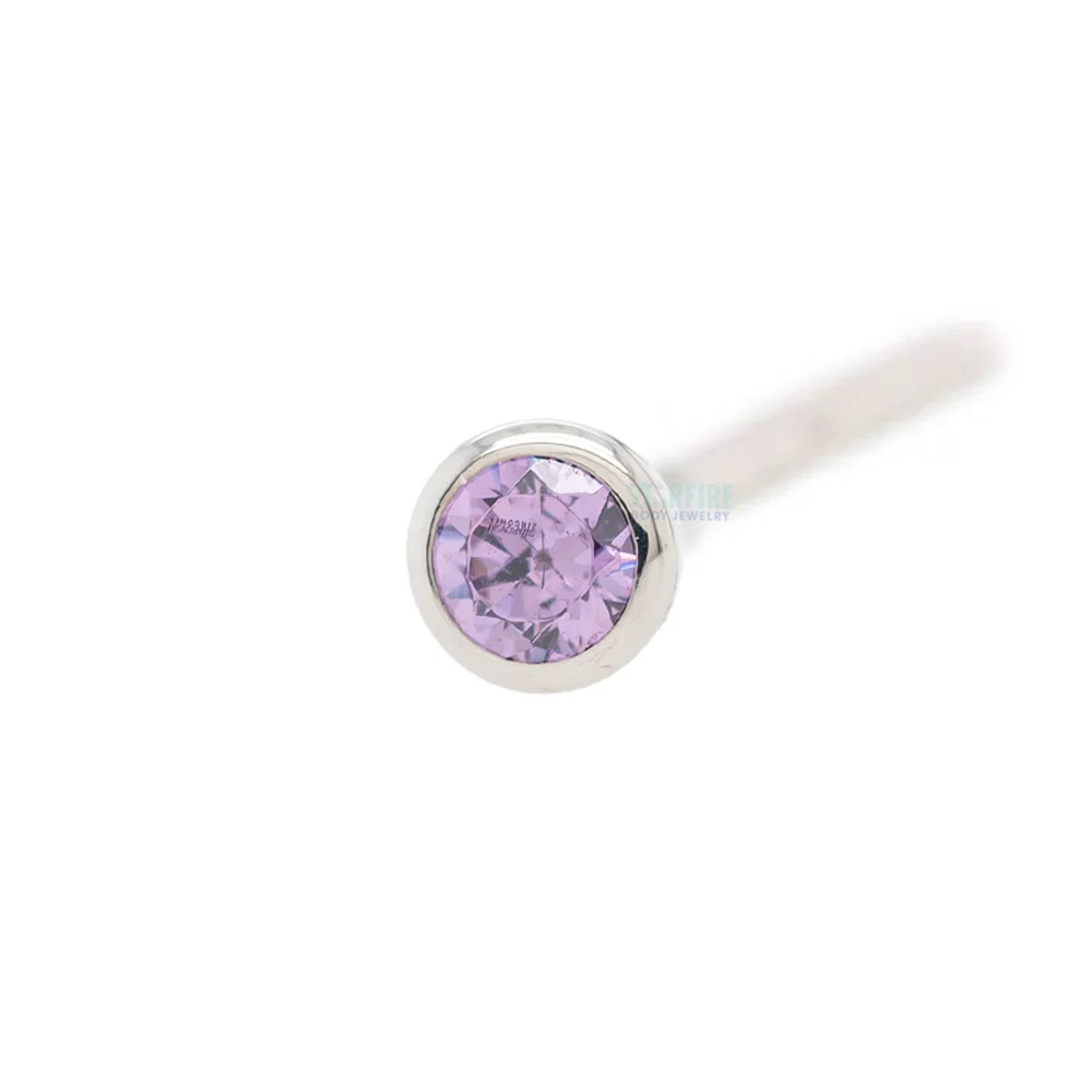 Demi Bezel-set Faceted Gem Nostril Screw - Image 52