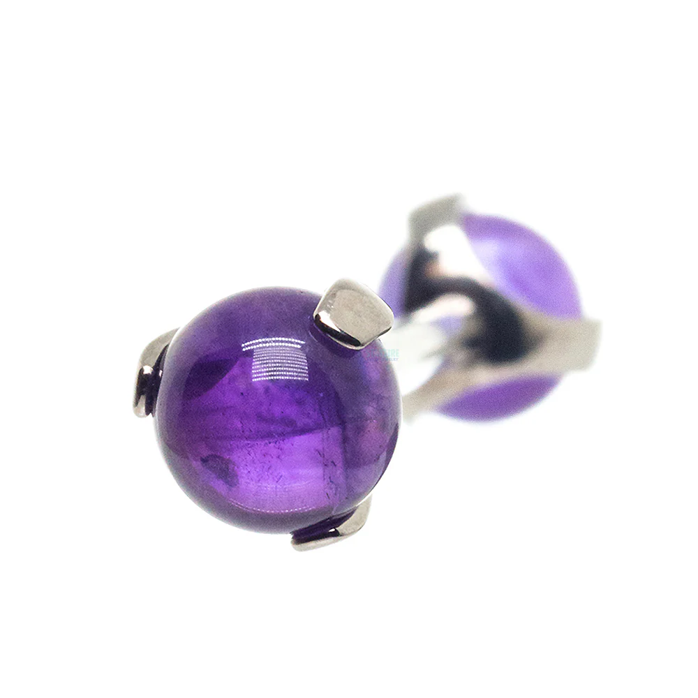 Stone Ball in Prong's Tongue Barbell - Image 8