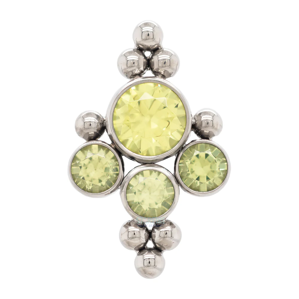 6HT-8B 'Haute Couture' Threaded End with Faceted Gems - Image 3