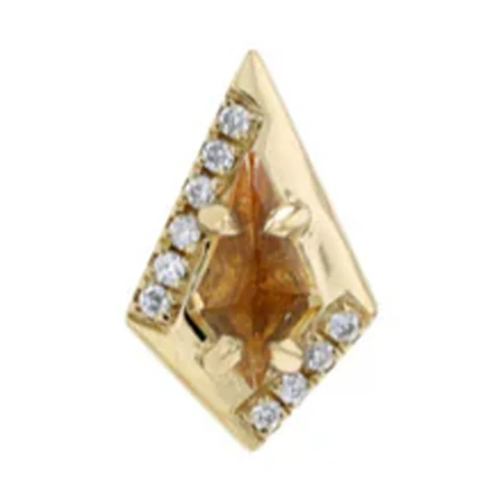 threadless: "Artemis" End in Gold with Genuine Gemstones - Image 4