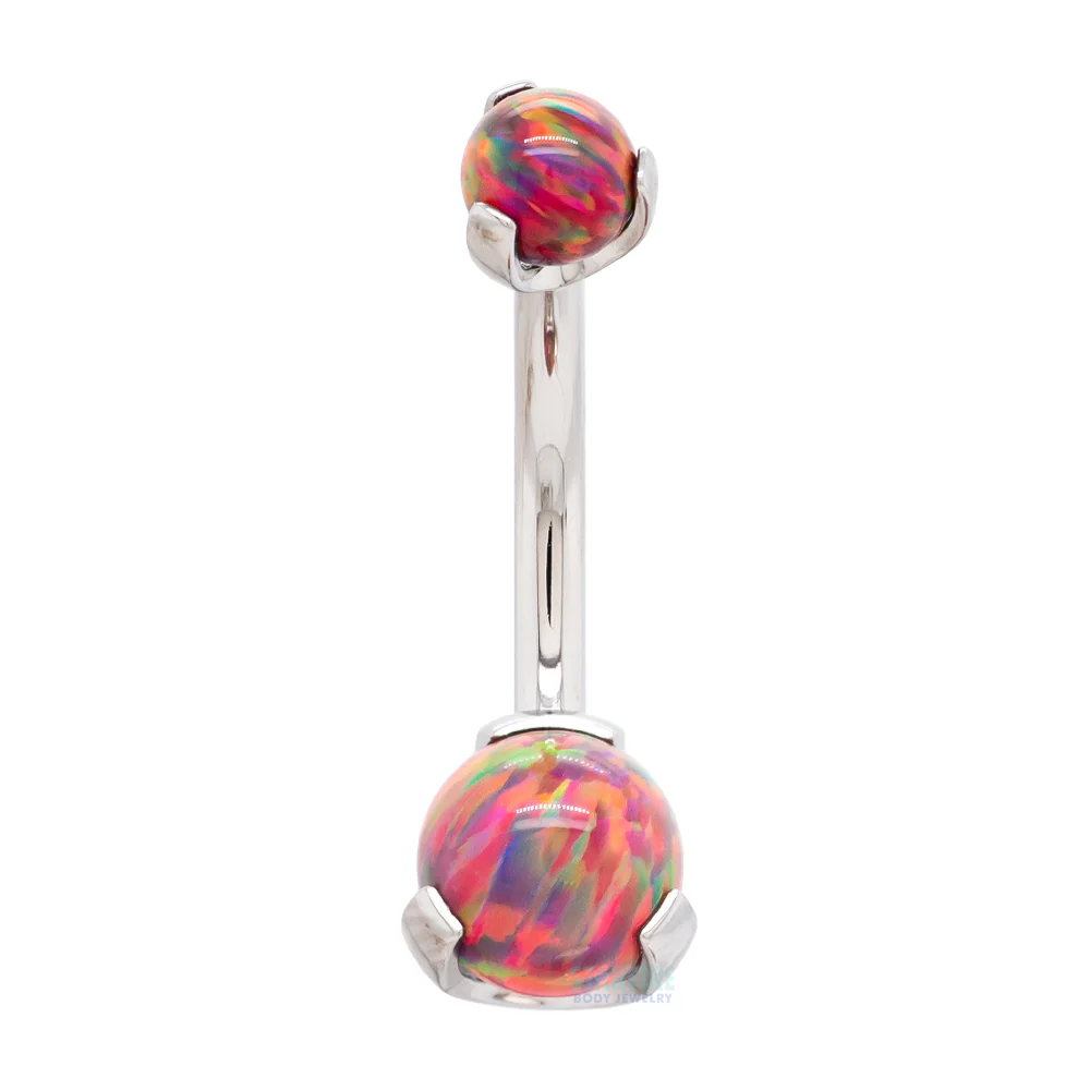 Prong Opal Ball Navel Curve - Image 10