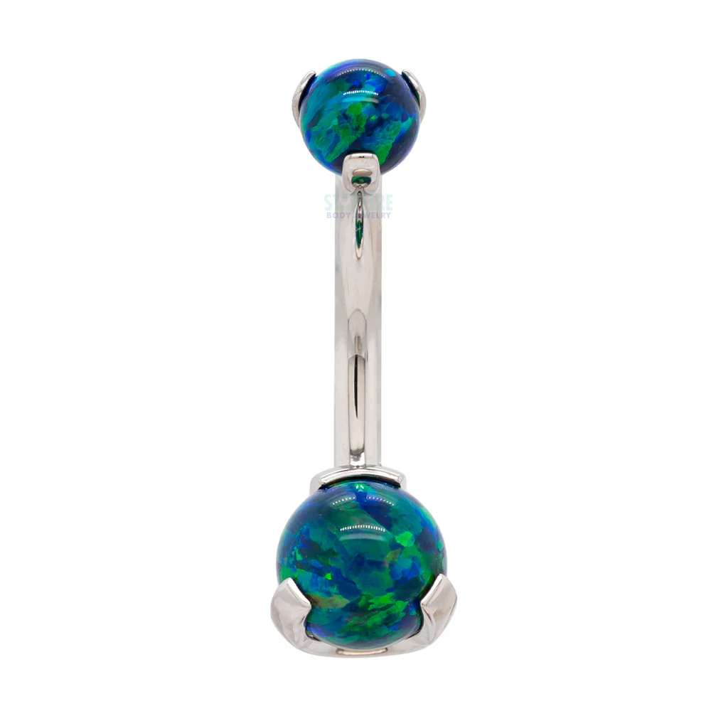 Prong Opal Ball Navel Curve - Image 12