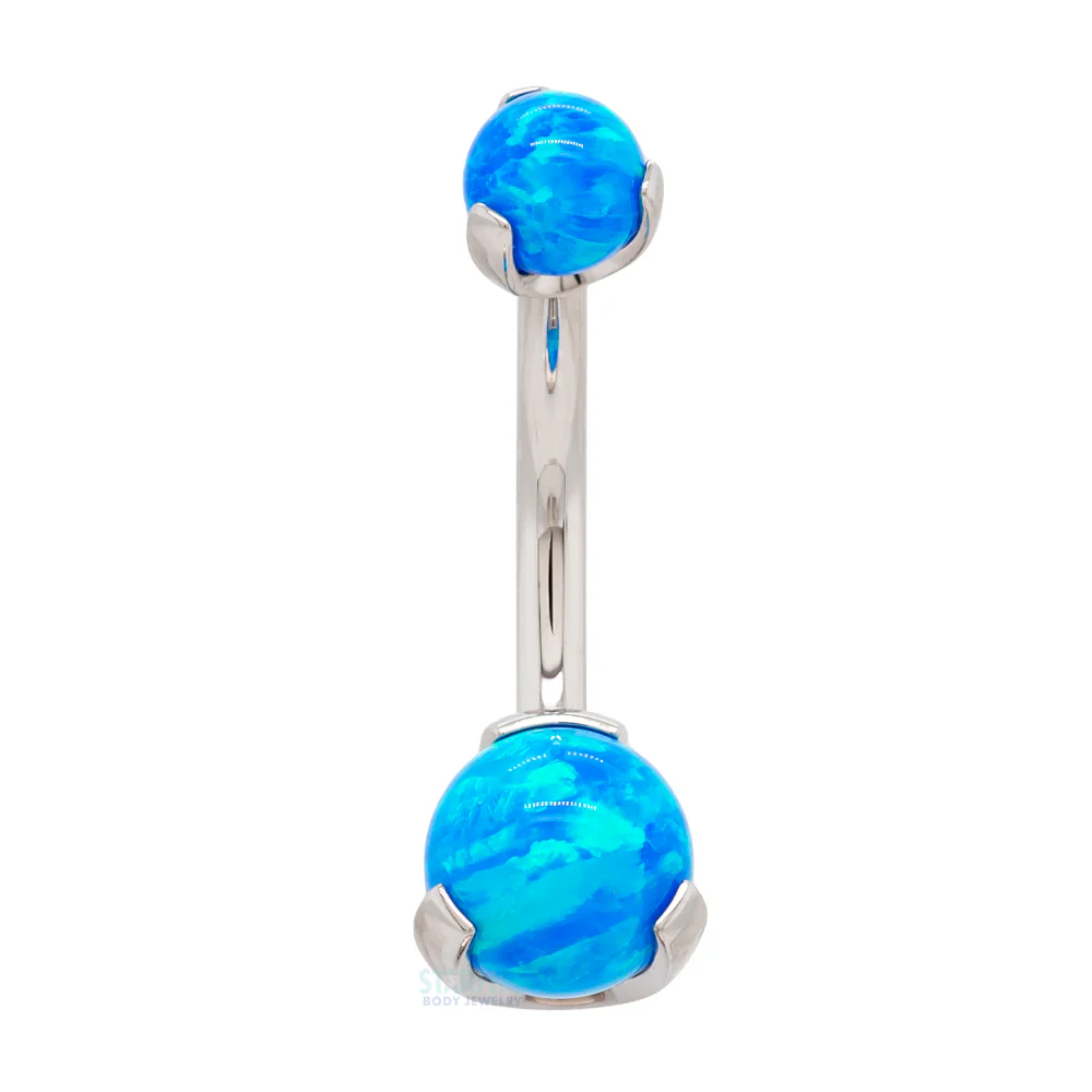 Prong Opal Ball Navel Curve - Image 13