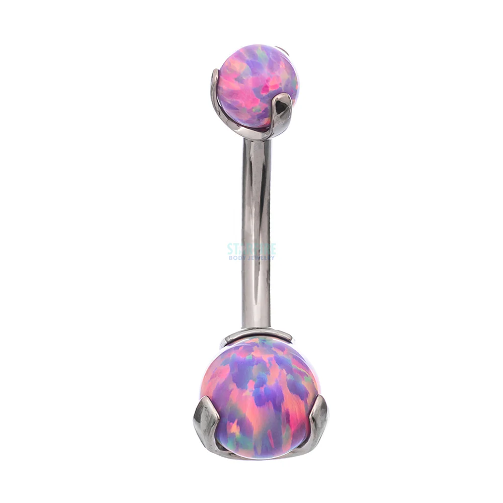 Prong Opal Ball Navel Curve - Image 14
