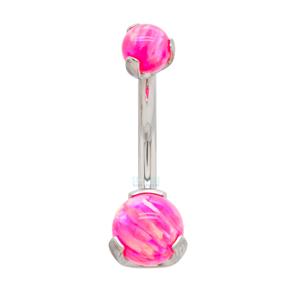Prong Opal Ball Navel Curve - Image 15