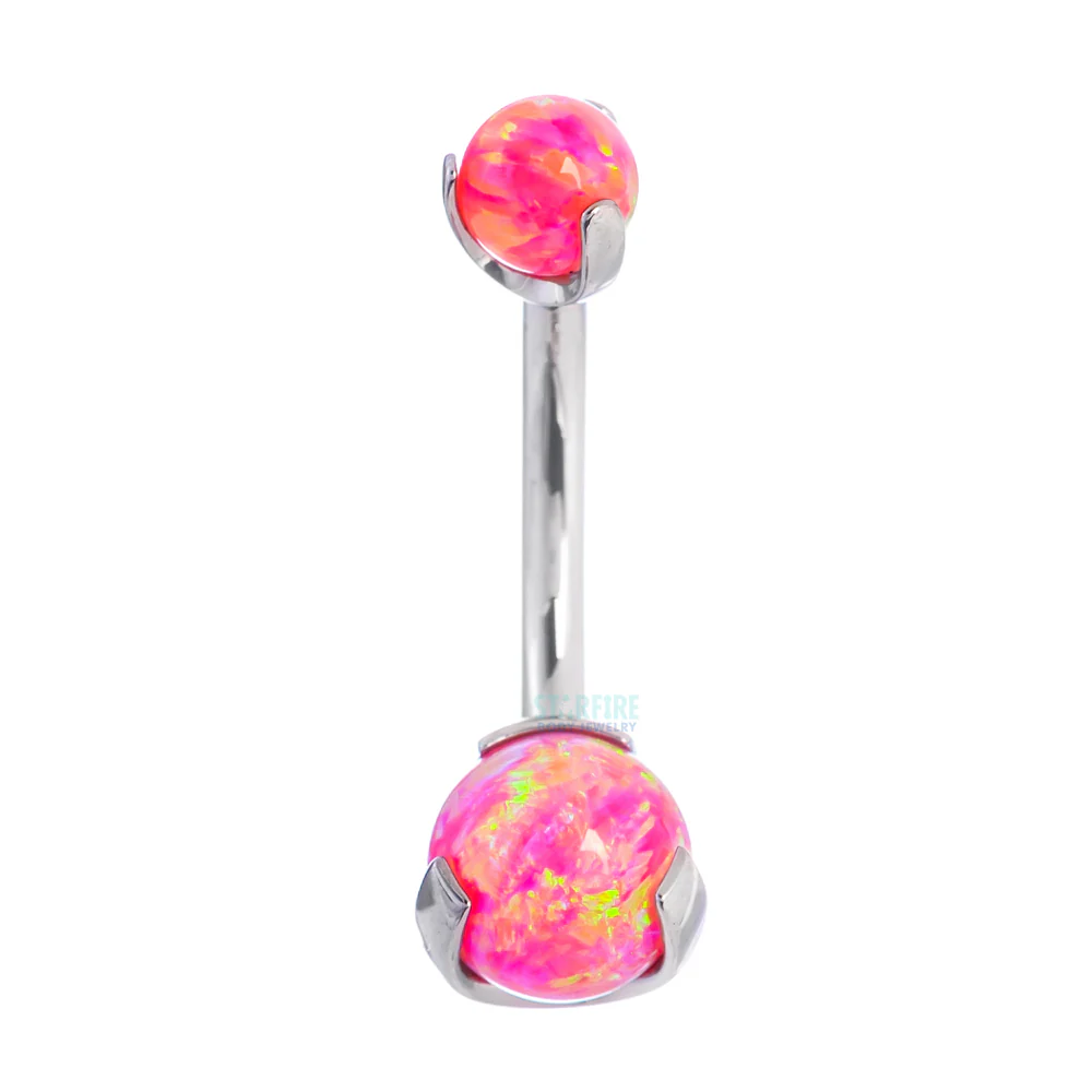 Prong Opal Ball Navel Curve - Image 16