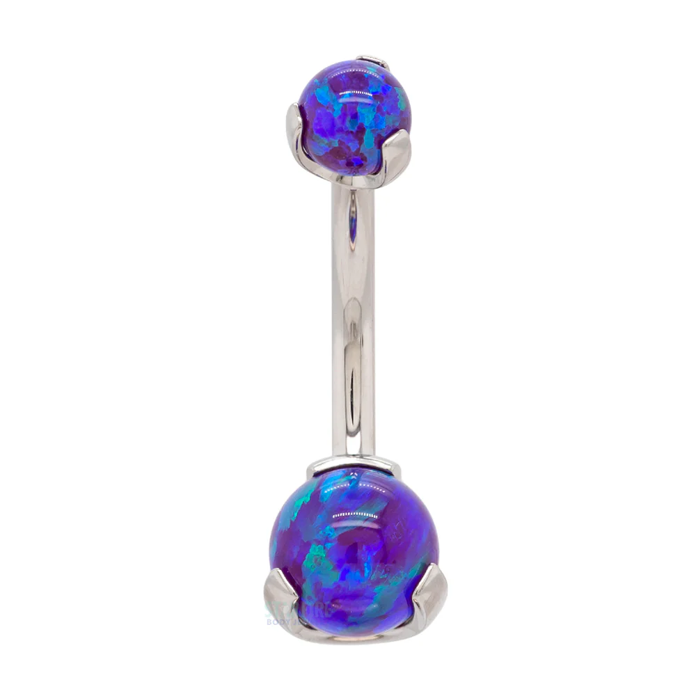 Prong Opal Ball Navel Curve - Image 17