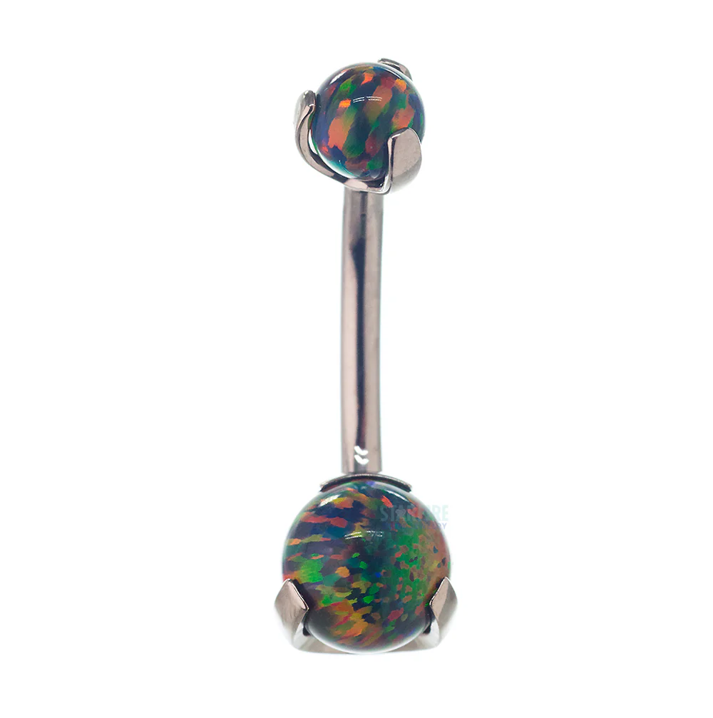 Prong Opal Ball Navel Curve - Image 18