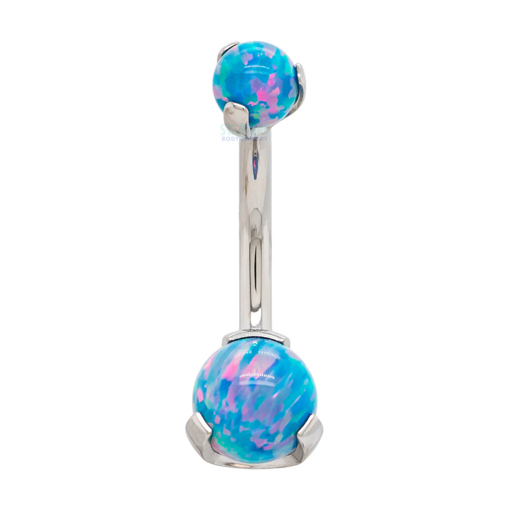Prong Opal Ball Navel Curve - Image 19
