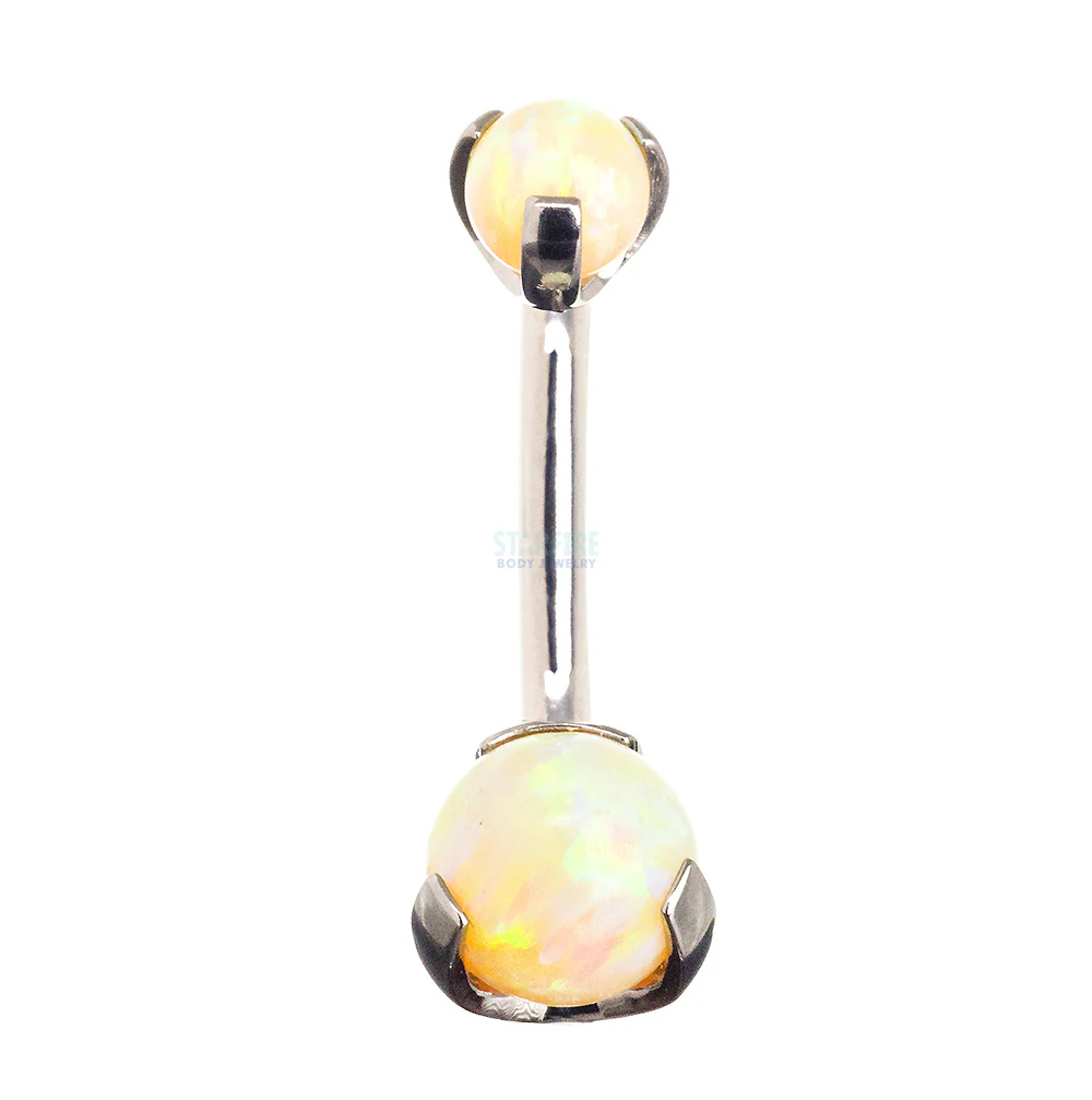 Prong Opal Ball Navel Curve - Image 21