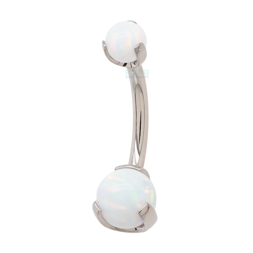 Prong Opal Ball Navel Curve - Image 4