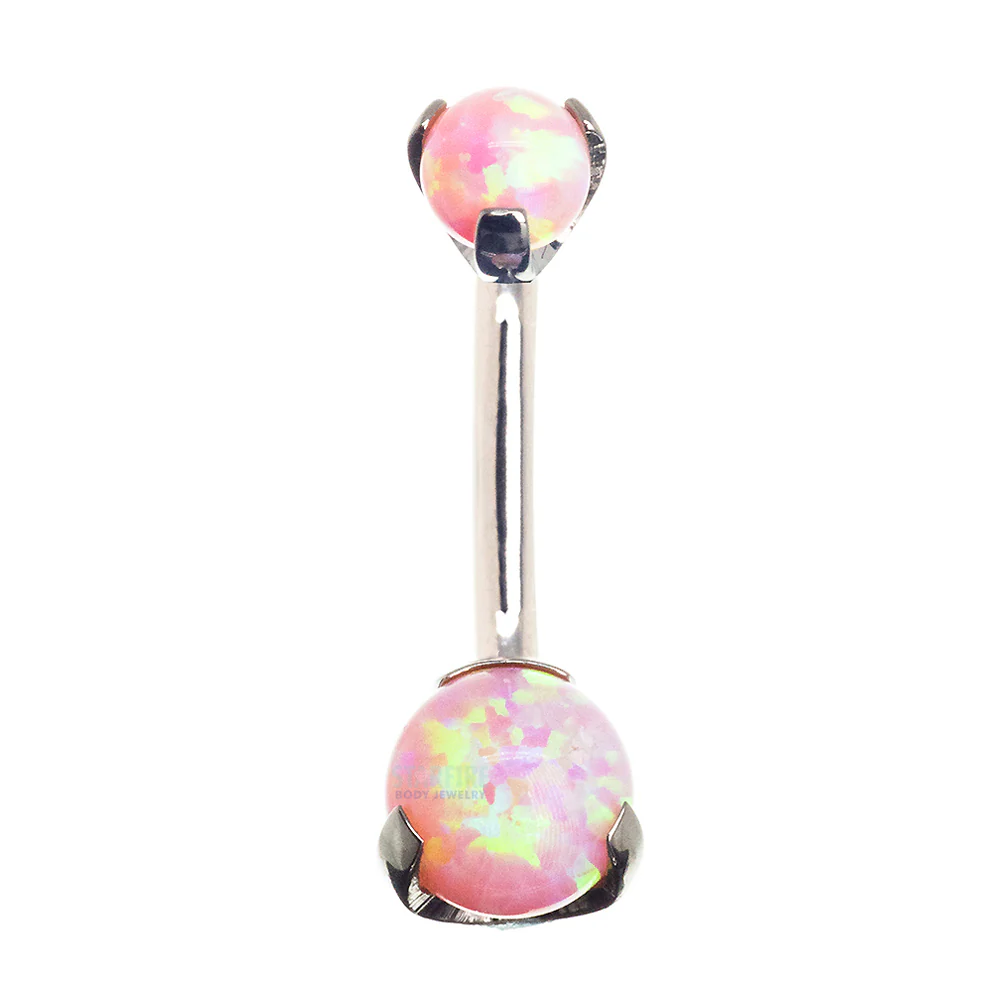 Prong Opal Ball Navel Curve - Image 6