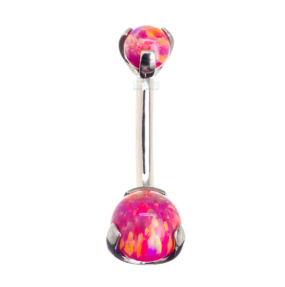 Prong Opal Ball Navel Curve - Image 7