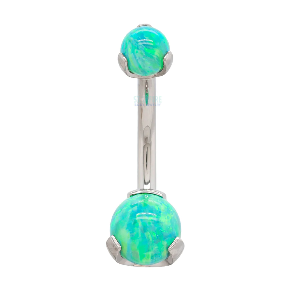 Prong Opal Ball Navel Curve - Image 8