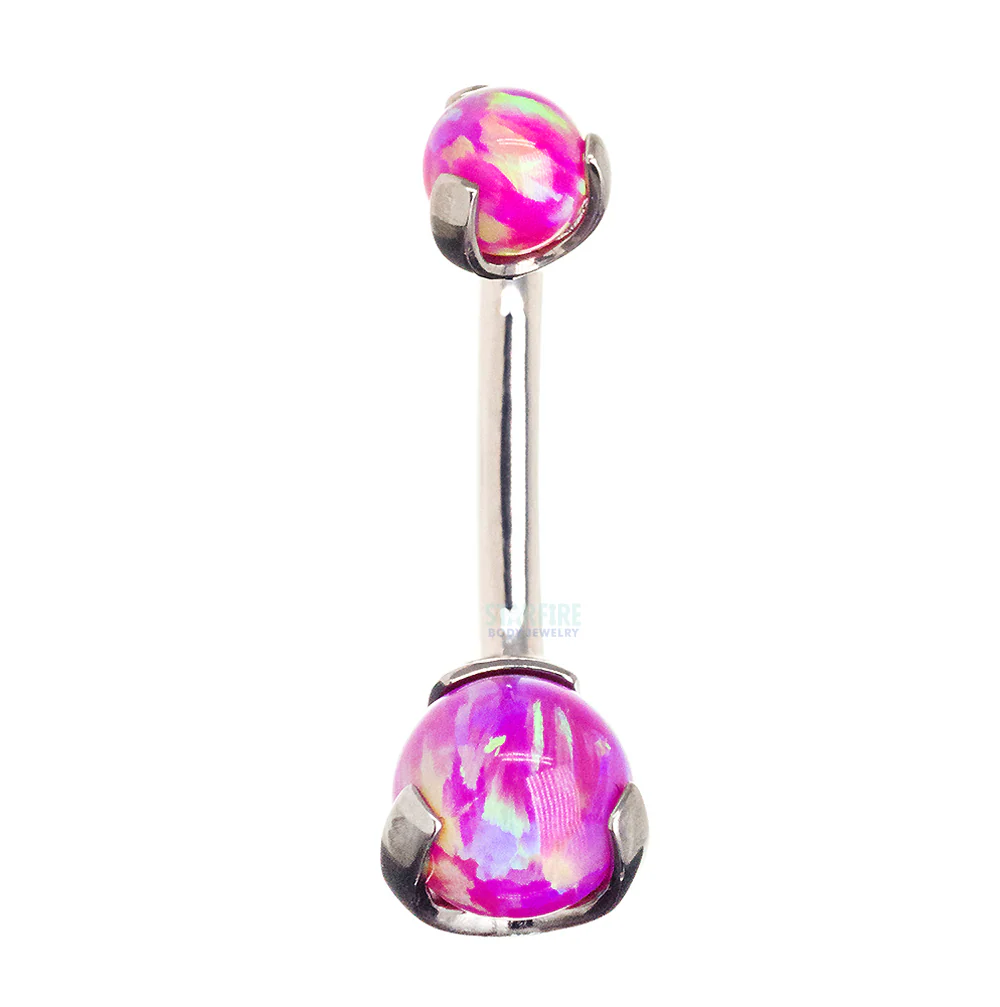 Prong Opal Ball Navel Curve - Image 9