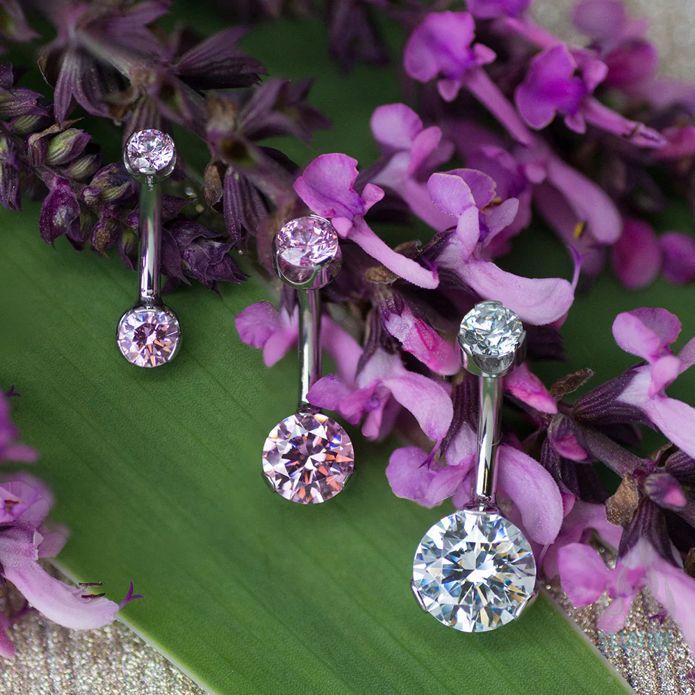 Prong-Set Brilliant-Cut Round Navel Curve - Image 4