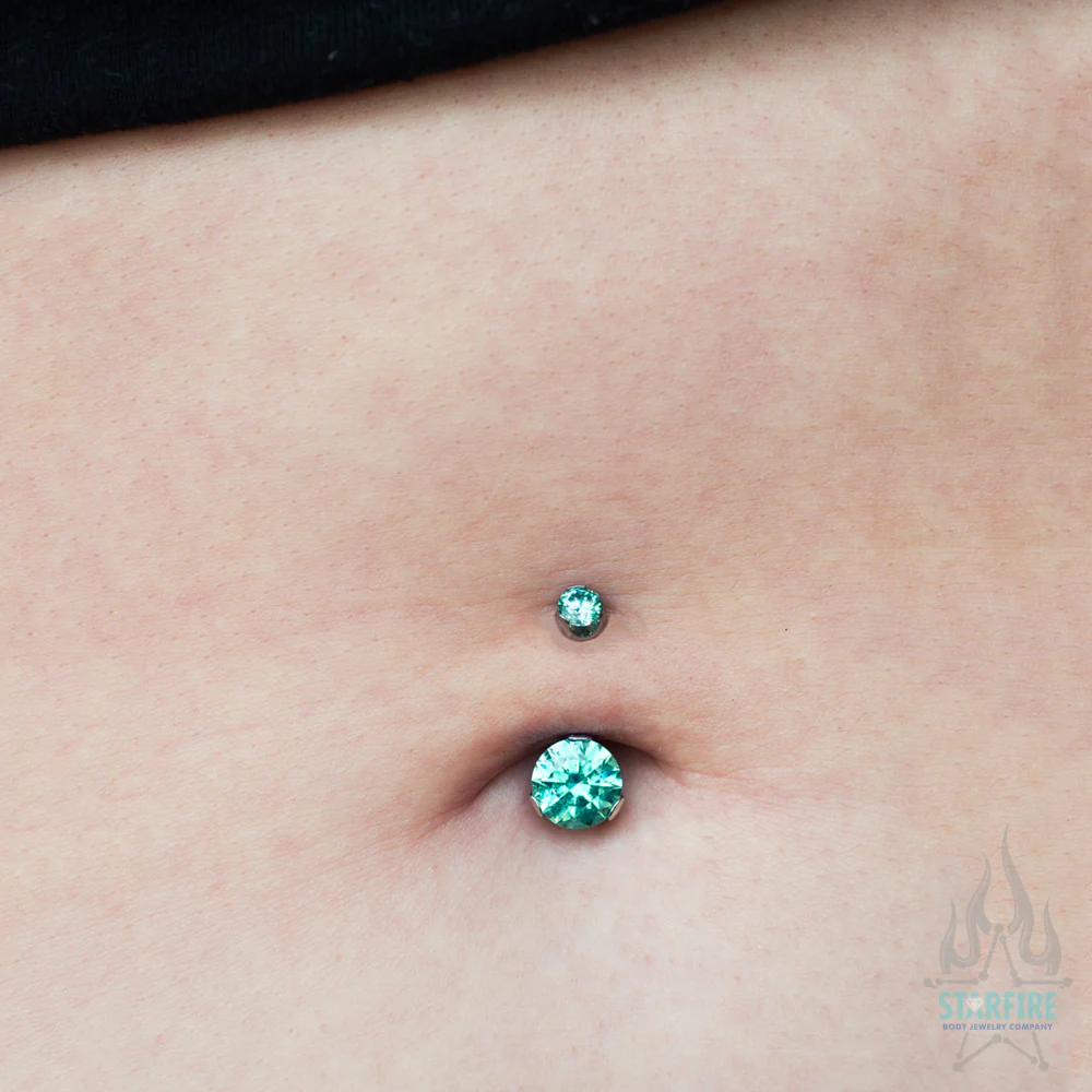 Prong-Set Brilliant-Cut Round Navel Curve - Image 5