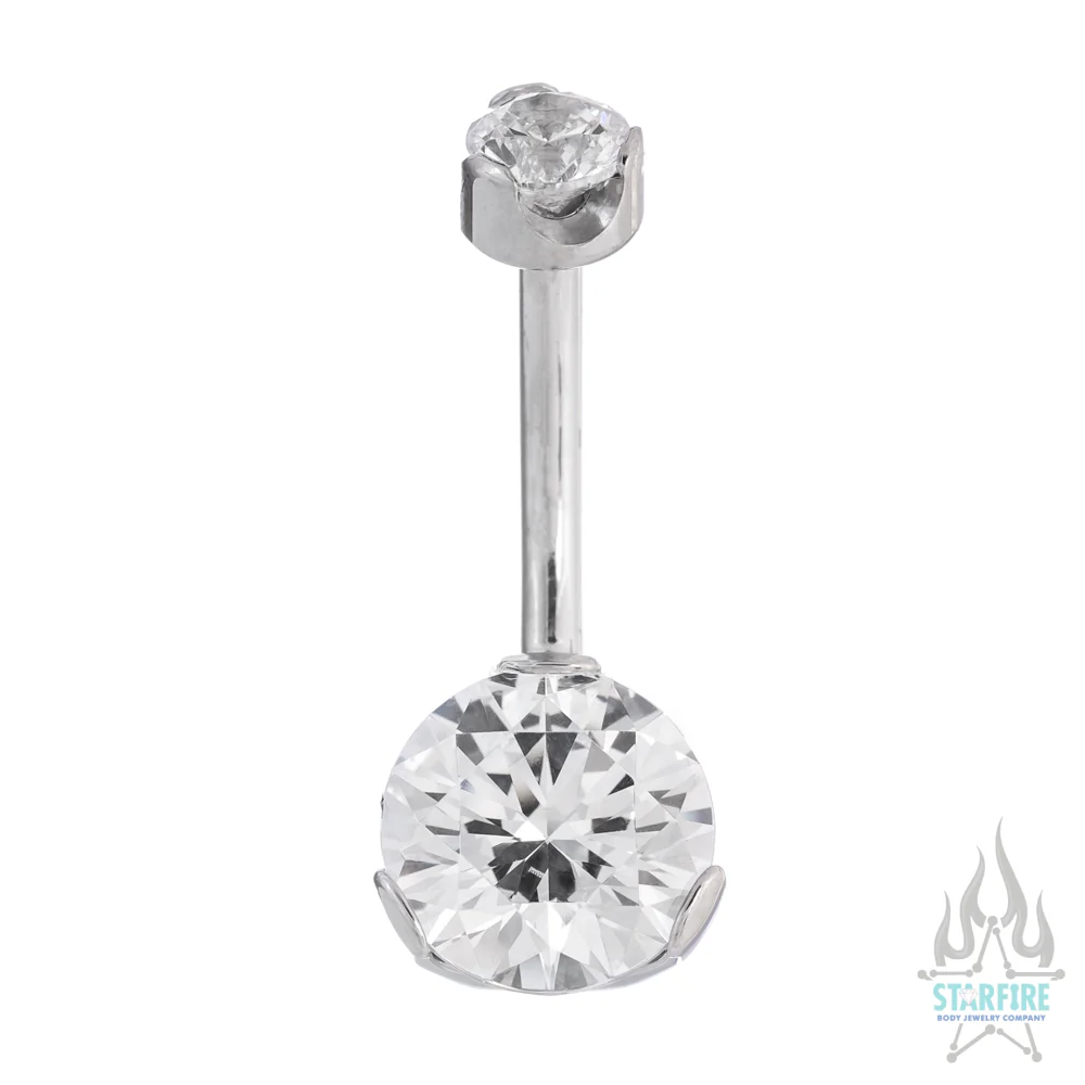 Prong-Set Brilliant-Cut Round Navel Curve - Image 9