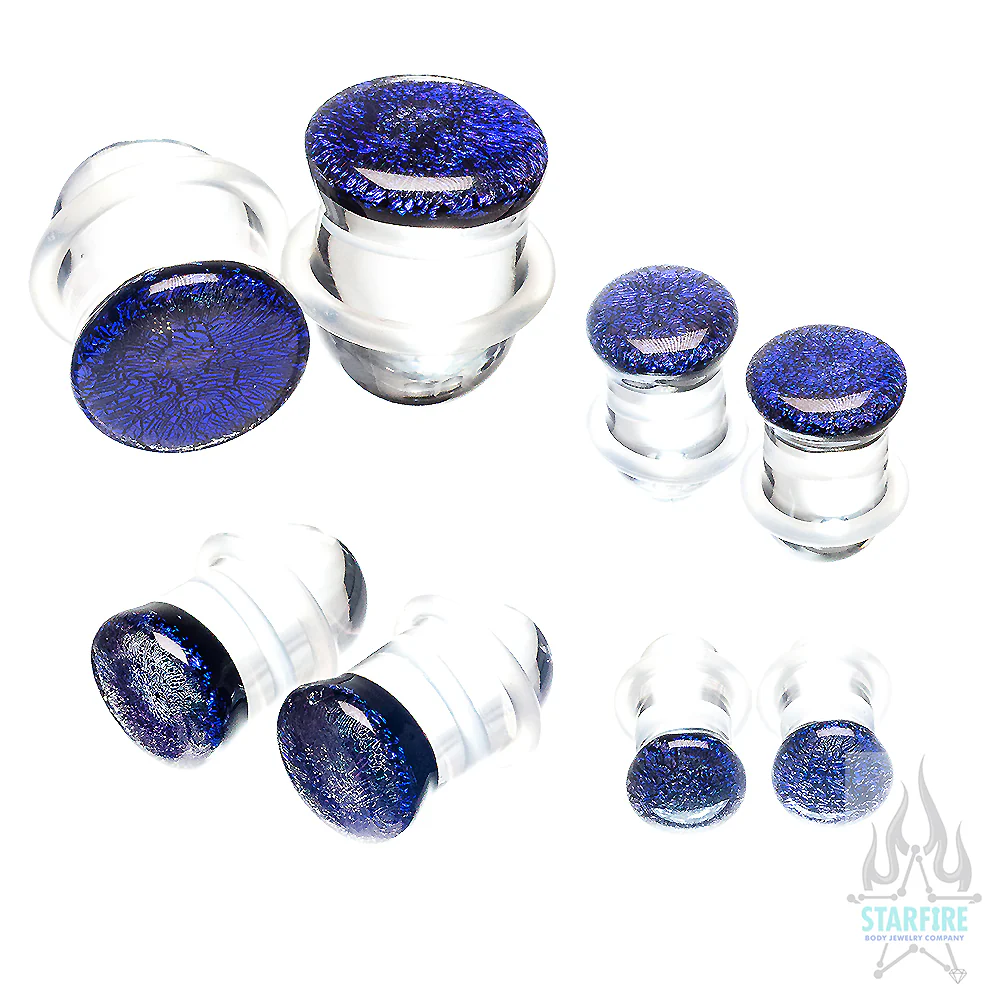 Single-Flared Glass Dichro Plugs - Solid Colors - Image 3