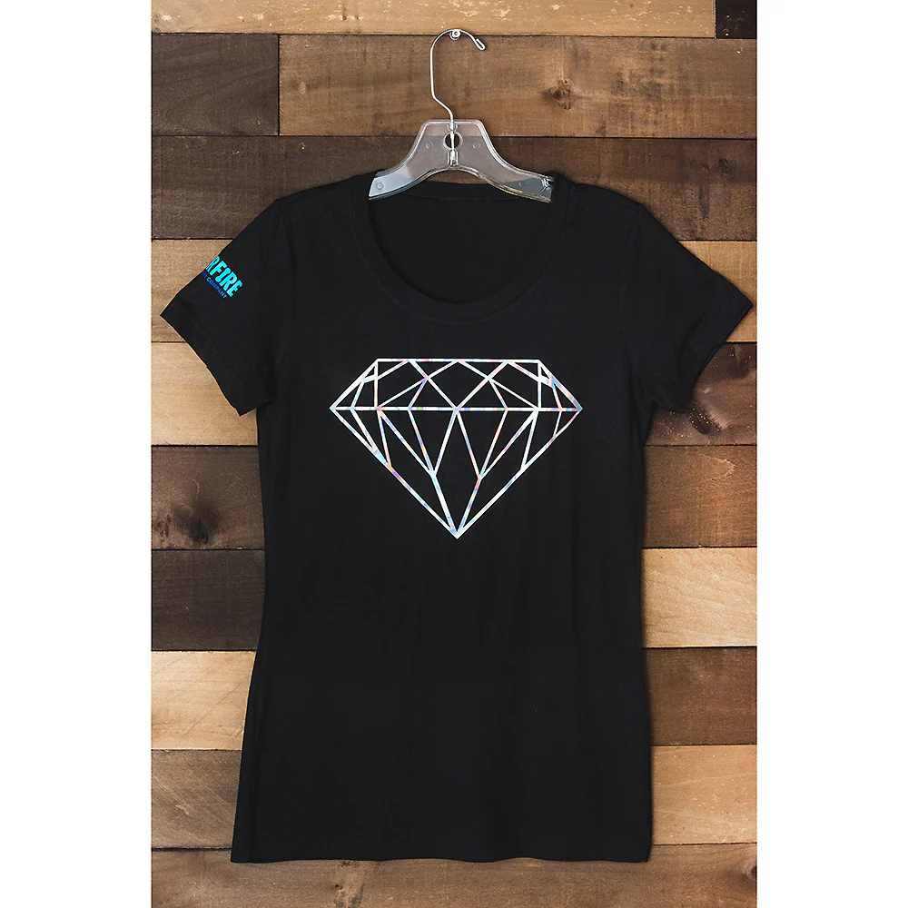 Starfire Body Jewelry Company Holographic Diamond Ladies Tee - Image 4